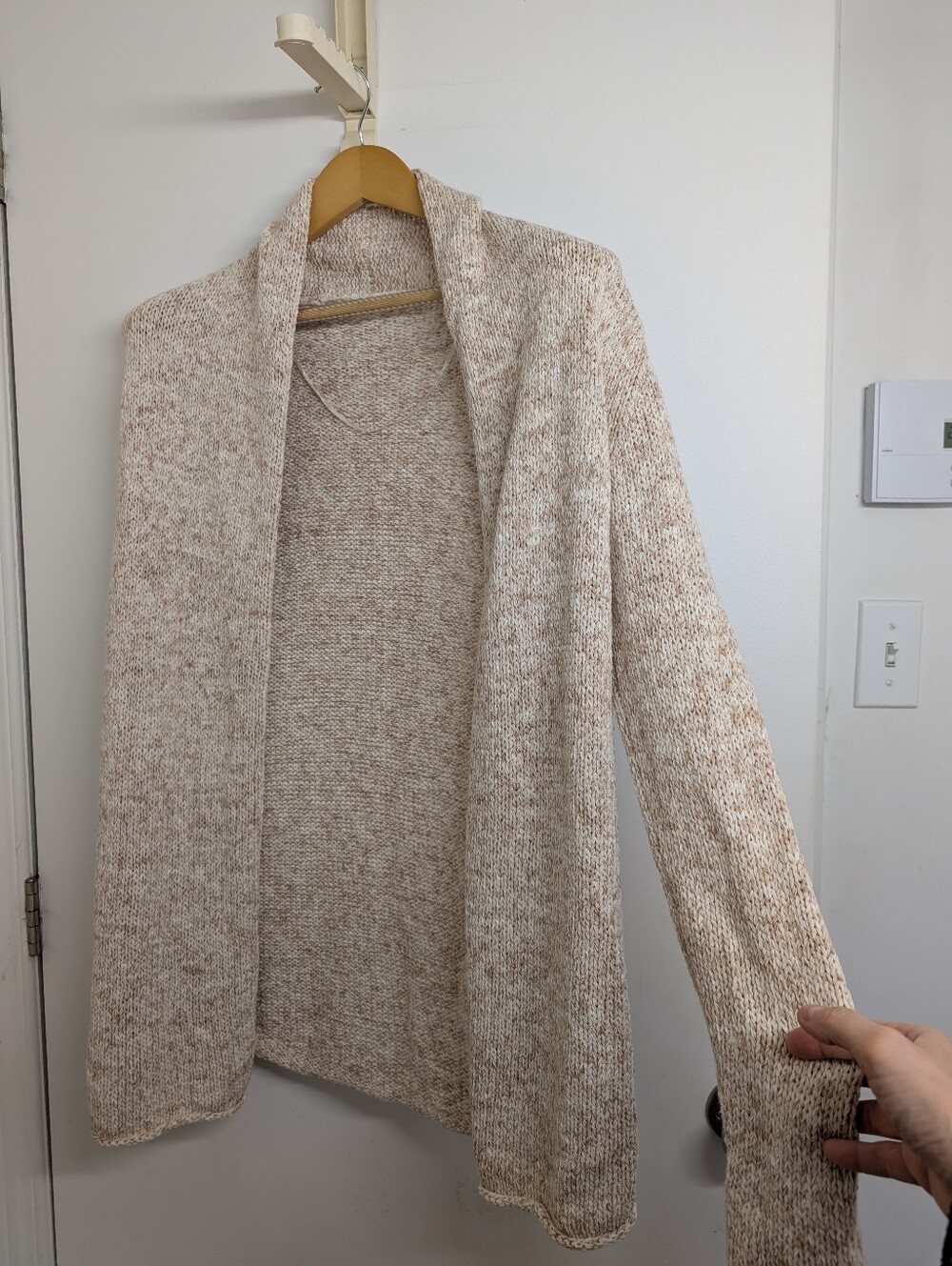 Part Two Open Front Marled Knit Cardigan Sweater | Size S - Picture 2 of 6
